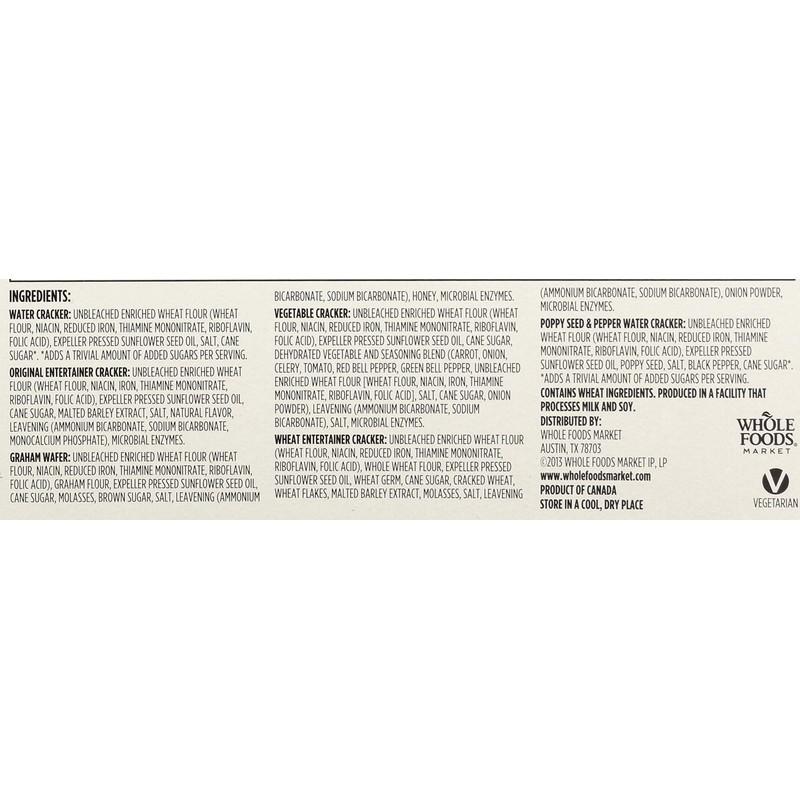 365 by Whole Foods Market, Cracker Assorted For Entertaining, 8.8