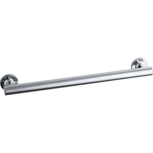 KOHLER 11892-S Purist 18" Grab Bar for Bathtubs and Showers, Wall-Mount Grab Bars for Bathroom, Polished Stainless