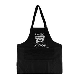 Tabanzhe Funny Cooking Apron for Men and Women-Let's Cook Letter Print Professional Chef BBQ Apron with Double Pocket Adjustable Waterproof Kitchen Apron Gift for Birthdays Christmas Cooking Lovers