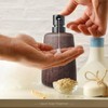 Asashizen Handmade Dark Brown Wood Soap Dispenser, Plastic Pump, Elegant