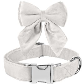 Tie KTWSUEF Dog Collar Bow Tie Velvety Bow Tie for Dogs, Comfortable Durability Collar Dog, Removable and Adjustable Bow Tie Dogs for Weddings, Birthdays, Festive