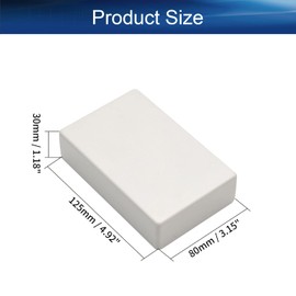 Heyiarbeit 1pcs Gray 4.92" x 3.15" x 1.26" ABS Plastic Junction Box Electronic Junction Project Box Enclosure Circuit Board Small Box