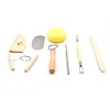Aliotech 8PCS Wooden Pottery Clay Wax Tool Kit Carving Sculpting