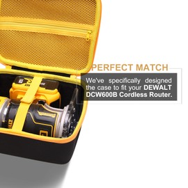 LTGEM Case Compatible with DEWALT DCW600B / DWP611 20V Max XR Cordless Router(Case Only)