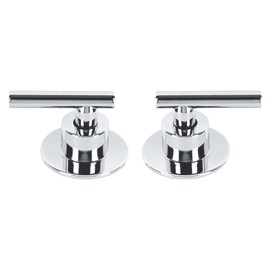 Foset Tubig TBMR-62, Juego de 2 manerales para regadera palanca color cromo línea Tubig