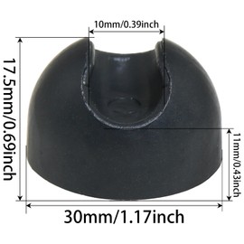 Heyous 12PCS Black Hairpin Leg Protectors Fits 3/8 Inch to 1/2 Inch Thick Rod Furniture Table and Chair Feet and Floor Protection Tip Table and Chair Feet PE Cap