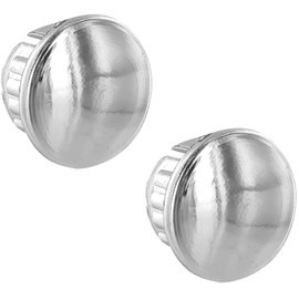 cyclingcolors 2x Bicycle Handlebar Plugs Chrome Silver Plastic End Caps Road Bike Vintage