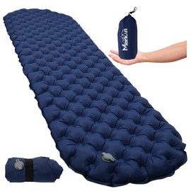Karimatte Outdoor (Small Pack Size and Ultralight) Air Mattress Ideal for Camping, Hiking, Backpacking, etc., Inflatable Sleeping Mat (Navy)