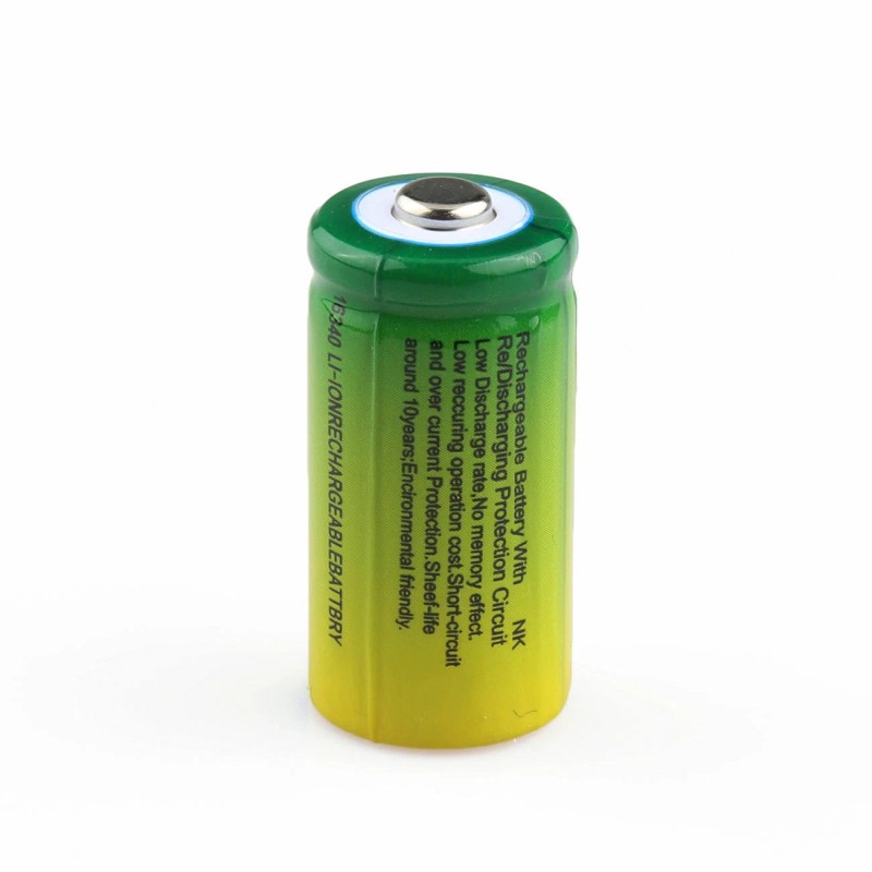 SKYWOLFEYE 2pcs SKYWOLFEYE 16340 3.7v 1800mAH Rechargeable Battery RCR123A +