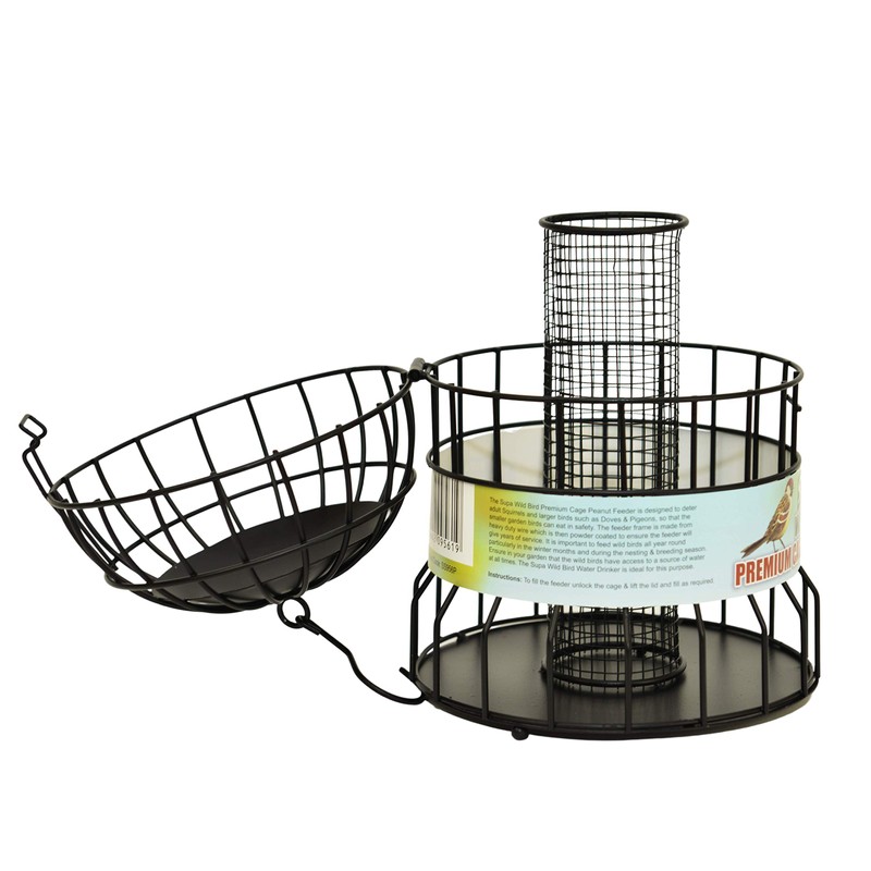 Supa Premium Wild Bird Cage Peanut Feeder, Deters Squirrels and