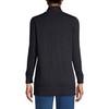 Lands' End Womens Cotton Long Sleeve Open Cardigan Sweater Black