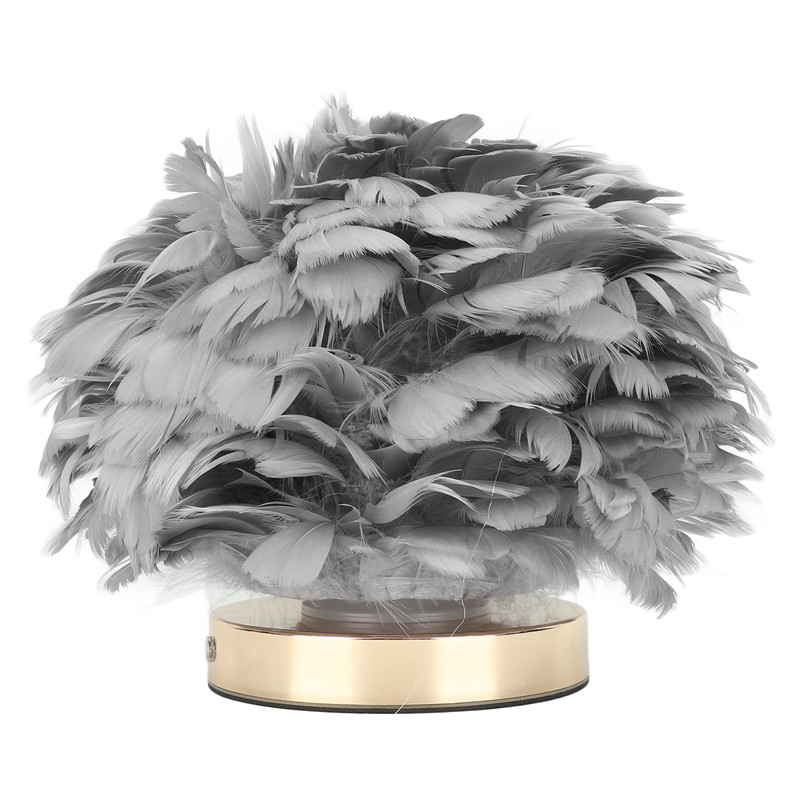 Feather Table Lamp Stepless Dimming USB Charging Touch Control LED