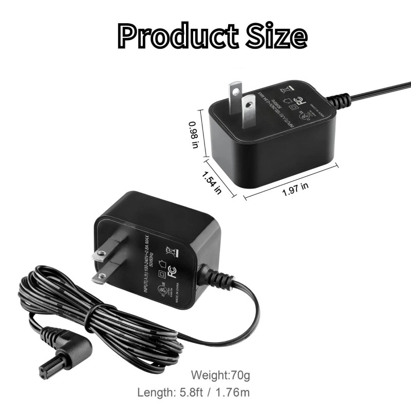 Fullecty AC Adapter for Black+Decker HFS413J33 HFS115J10 Floor Sweeper Charger