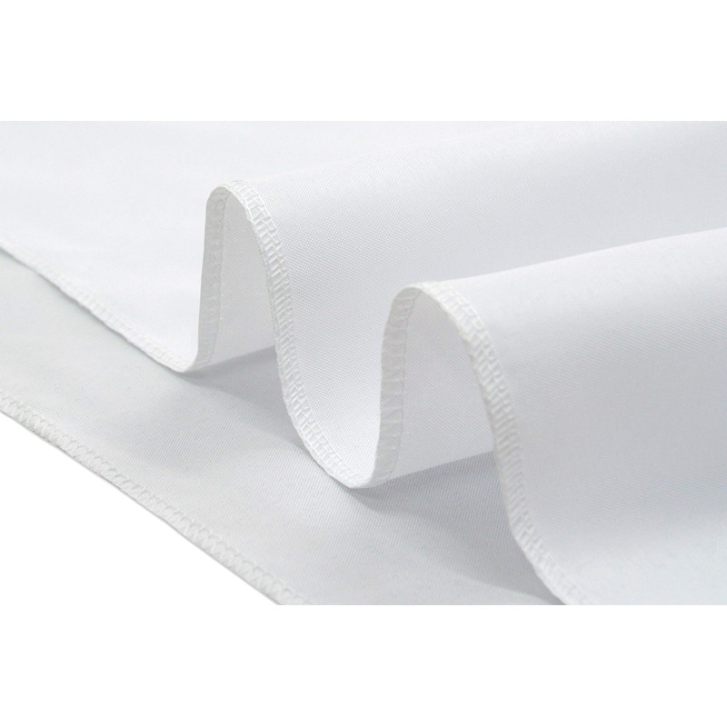 GEFEII Kitchen 54 inch Square Tablecloth Solid Polyester White Tablecloths