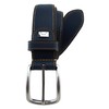 TigerTie Cowhide Leather Belt in Light Brown Buckle in Silver