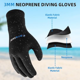 Coreskin 3mm Neoprene Diving Gloves with Anti-Slip Palm & Adjustable Strap