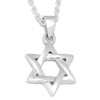 Shinjuku Silver Warehouse Hexagram Silhouette Pendant Top, Silver, 925 Star,