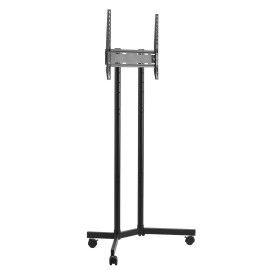 Adjustable Height Portable Rolling TV Stand 32-65 Inch 400x400mm VESA Steel Mobile Cart for TVForm: Double Bracket, With or Without Tray: No Tray