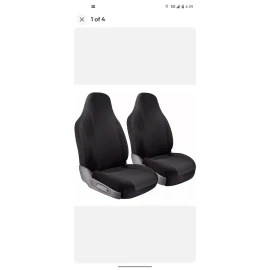 Winplus 2 Front Black Seat Covers - Bucket Seat Covers 6 designs to choose from