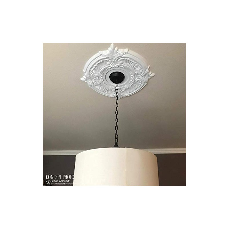 Ekena Millwork CMP22AT Attica Thermoformed PVC Ceiling Medallion (Fits Canopies