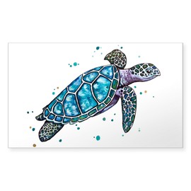 CafePress Sea Turtle Sticker Rectangle Bumper Sticker Car Decal
