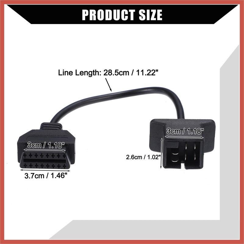 ACROPIX 6 Pin to 16 Pins OBD2 Diagnostic Scanner Convertor
