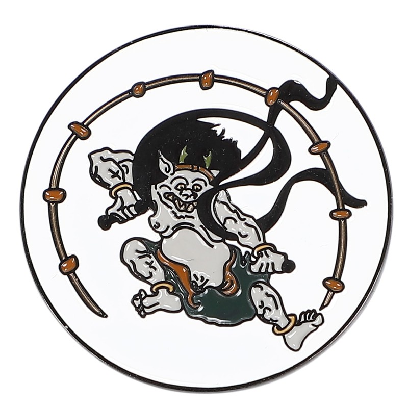 U0002 Golf Marker, Fujin, Thunder God, 1.3 inches (32 mm),