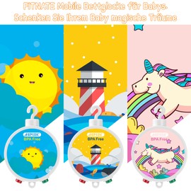 FITNATE Electric Baby Music Box Bed Accessory Musical Mobile Plays Twelve Melodies