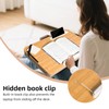 wishacc Portable Bamboo Lap Desk Tray, Natural Wood, Large 21.1
