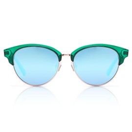 DUCO 1221 Women's Sunglasses, Polarized Lenses, UV 400 Protection, For Driving, Stylish, Small Face, Glasses Case Included, green