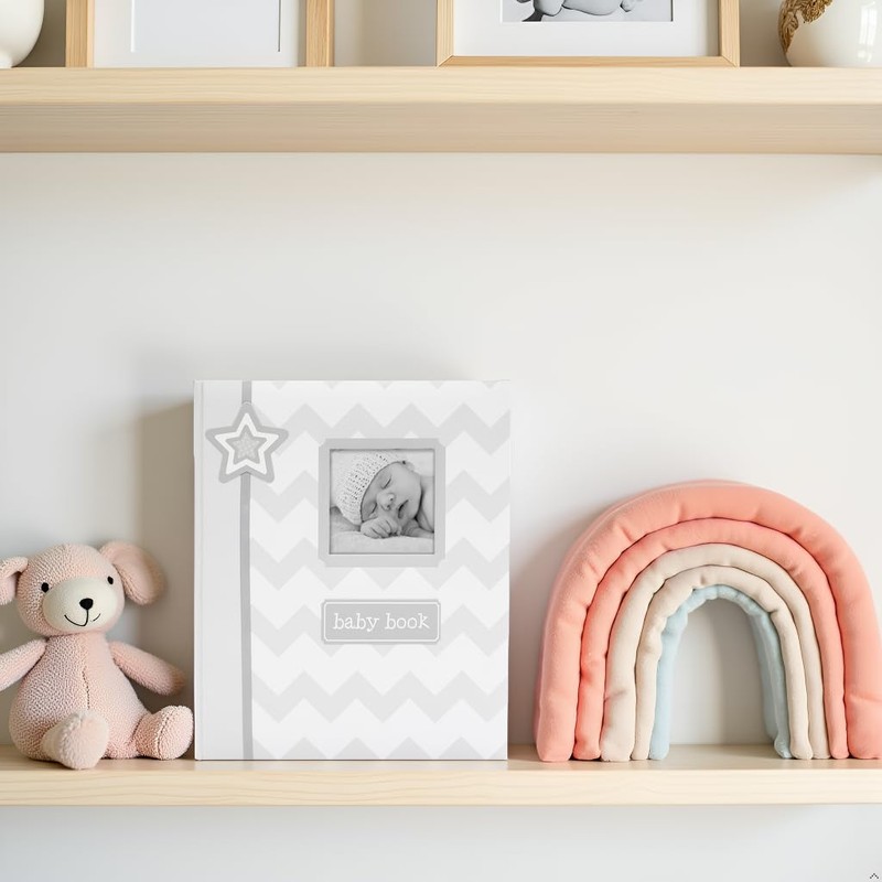 Lil' Peach First 5 Years Chevron Baby Memory Book, Newborn