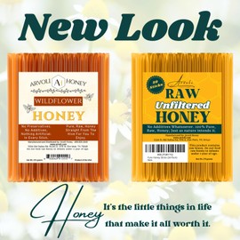 Raw Honey Sticks - Honey Sticks For Tea - Honey Straws - One Teaspoon of Pure Raw Honey Per Stick - (50 Pack) Each Stick is Gluten Free, Fat Free, and has no Preservatives