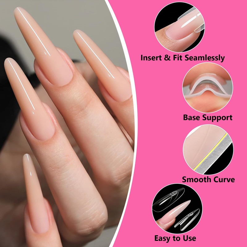 ZenithAura Original Sandwich Nail Form Dual Form 240 Pieces Almond