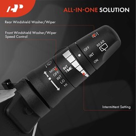 A-Premium Front & Rear Windshield Wiper and Washer Switch Lever Compatible with Nissan Armada 2007-2012, Rogue 2008-2012, Versa 2007-2012, X-Trail 2008-2012