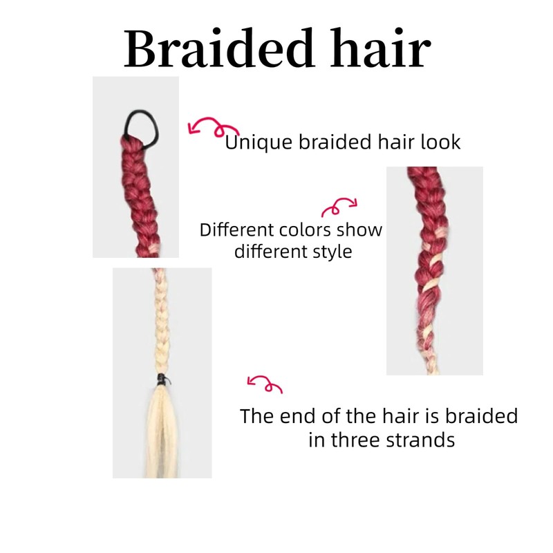 Braided Hair Extension 24inch Length (39g/613)