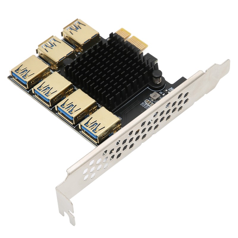 PCI E 1 to 6 Riser Card IC Heat Sink