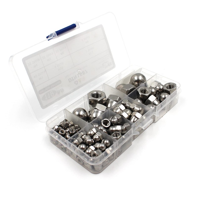119-Piece Set of Cap Nuts High Shape According to DIN