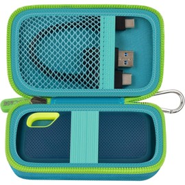 Case for SanDisk Extreme Portable SSD Portable SSD 480GB 500GB 1TB 2TB 4TB 8TB, External Hard Drive Hard Carry Case (Storage Box Only) - Green