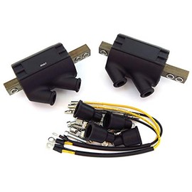 Set of 2 - Magna Motorcycle Dual Output 3 ohms Ignition Coil Compatible with Kawasaki KZ400 KZ440 KZ550 KZ650 KZ750 KZ900 KZ1000 KZ1100 ZX1000 Ninja ZX10 ZX-10 Z1