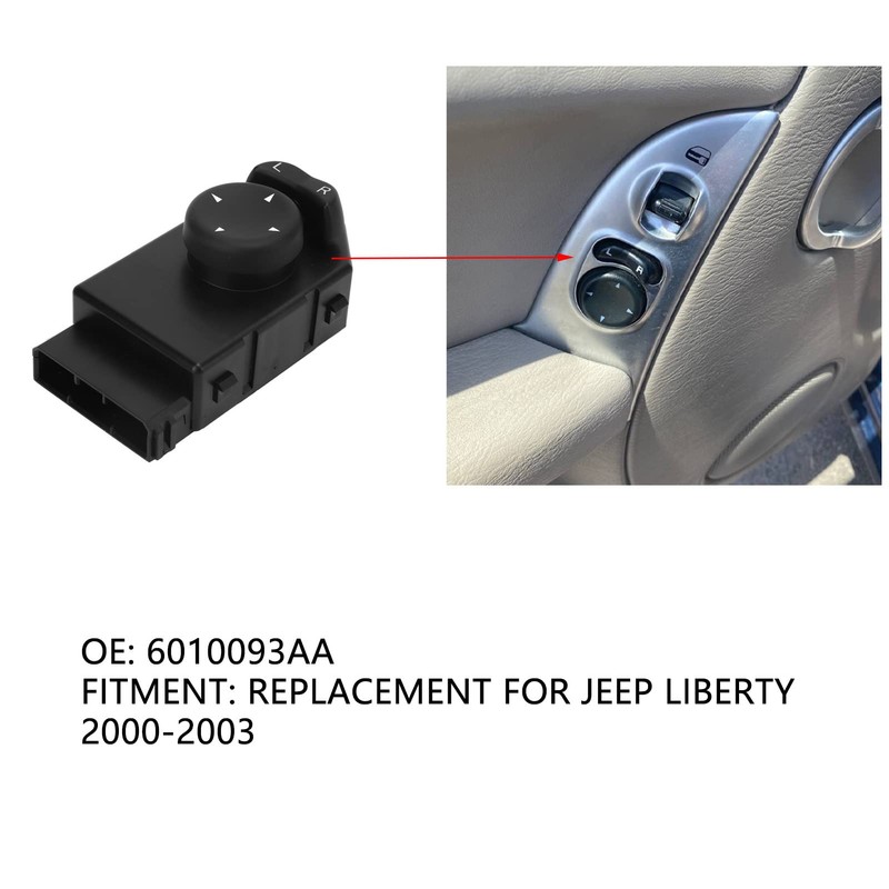 Side Door Mirror Switch, Rearview Mirror Control Switch Replacement for