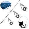 YFFSFDC Top Guides 15pcs Rod Guide Stainless Steel Fishing Rod