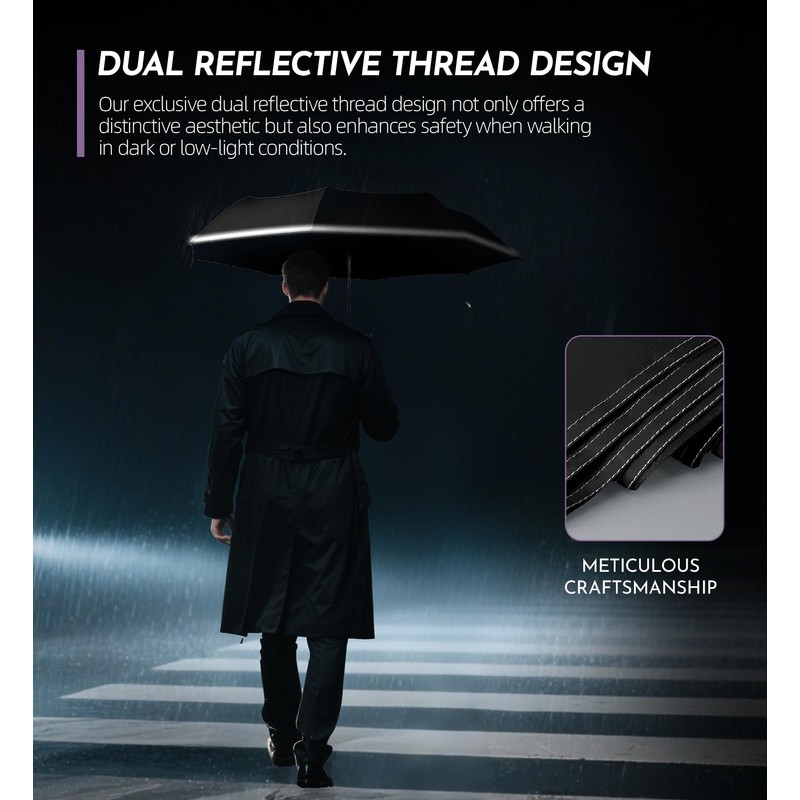 LILAC Travel Mini Umbrella parapluie Compact Small & Portable, Windproof