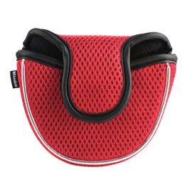 Andux Golf Putter Cover Semicircular Mesh Putter Headcover MT/TG13 (Red)
