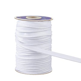 DICOSMETIC 72 Yards x 3/8 Inch(11mm) Piping Cord Trim for Sewing Satin Bias Piping Tape White Polyester Bias Tape for Garment Sewing Home Decoration and DIY Craft