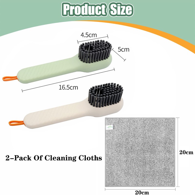 Liquid Adding Soft Fur Cleaning Brush, Multifunctional Cleaning Brush with