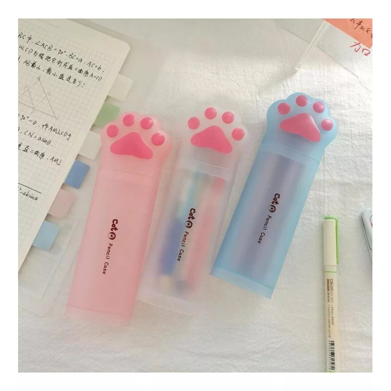 LAXIA Lapicera Estuche Patita De Gato Kawaii Color Mixtos Escolar