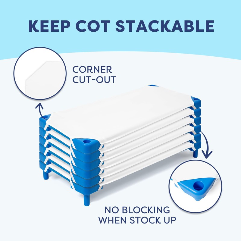 Comfyanno Cot Sheets for Daycare, Standard Size Daycare Cot Sheet,