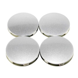 RhinoTuning Set of 4 wheel hub caps for hub covers, OD 62 mm, ID 58 mm, silver wheel hub cover, suitable for 15 inch and 16 inch TE37 A5 wheel, C-62 rim cap