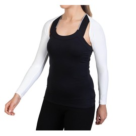 ThreeH Cooling Shawl Arm Sleeve Sun Protection UV Resistant Women's Tops for Golf Riding Driving, White