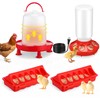 Afarnook 4 Pack 3L Heated Chicken Waterer for Winter 0.8